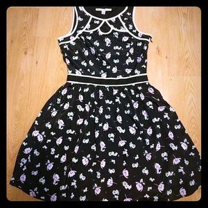 Lauren Conrad Black Floral Dress